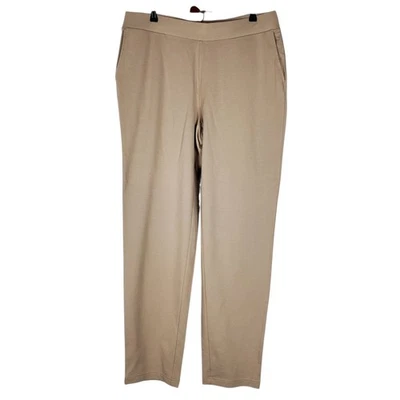 NEW J Jill Purejill Affinity French Terry Slim Leg Pants XL Tall Mink Pull On  - Image 1 of 4