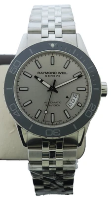 Reloj automático para hombre Raymond Weil Freelancer acero esfera plateada - 50 % de descuento al por menor Foto 1 de 4