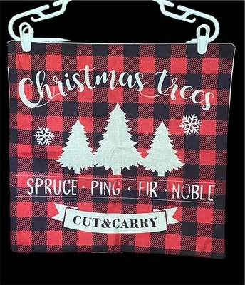 NWOT UNBRANDED Christmas Trees Statement Pillow Cover Zipper Closure 17.5”x 17” - Image 1 of 2