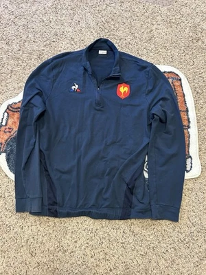 Raro Parche Doble Cremallera Cuarto Logotipo Grande Le Coq Sportif De Colección FFR Talla XL Foto 1 de 4
