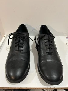 GH BASS Leather Black Oxford Lace Up Dater Womens size 11M - Picture 1 of 12