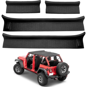 4-Piece Durable Rubber Door Sill Guards for 2018-2025 Jeep Wrangler & Gladiator - Bild 1 von 13