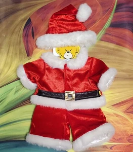 Build A Bear Traje de Papá Noel Disfraz Navidad Conjunto Ropa de Peluche 3 Piezas 92B - Imagen 1 de 2
