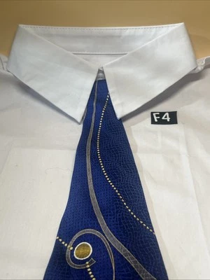 "Corbata de seda cosida a mano Borrelli azul/abstracta 56"" X 4""" Foto 1 de 4