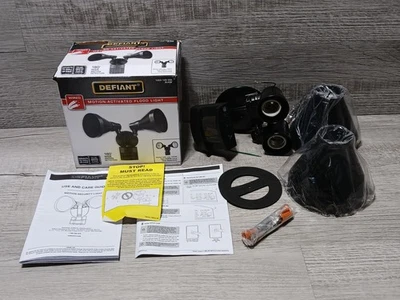 Defiant PAR 180 Degree Black Motion Sensor Wired Outdoor 2-Head Dusk-to-Dawn - Image 1 of 4