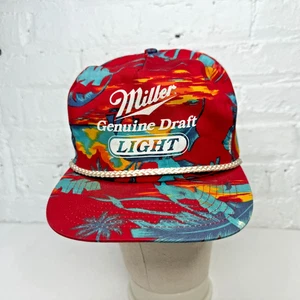 Vintage Miller Original Draft Light Beer Floral Blumen Snapback Mütze Kappe Hawaii - Bild 1 von 5