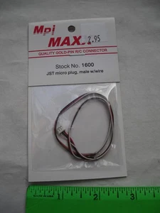 Maxx Products Mpi 1600, JST Micro Plug, Male, Cable Wire, RC R/C Plane Airplane - Picture 1 of 10