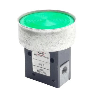 Aro Fluid Power 460-3 Pneumatic Pushbutton 3/2-Way, 1/8in NPT 30-150psi w/ Guard - Image 1 of 4