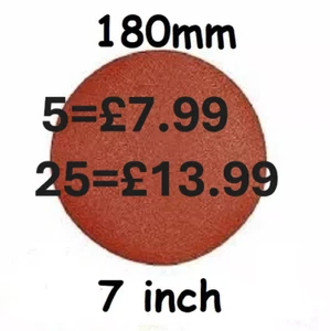 180mm Sanding Discs 7 Inch Drywall Sander Pads 40 - 3000 GRIT Hook & Loop - Picture 1 of 4