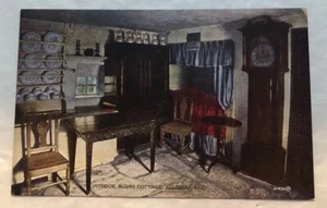 Interior, Burns Cottage, Alloway. Ayr, Scotland. Postcard (U2) - Picture 1 of 2