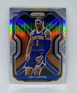2020-21 PANINI PRIZM Obi Toppin RC Silver REFTACTOR #280 NEW YORK KNICKS - Picture 1 of 3