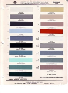 1959 CADILLAC DEVILLE FLEETWOOD ELDORADO SPECIAL SEVILLE 59 PAINT CHIPS DITZLER - Picture 1 of 1
