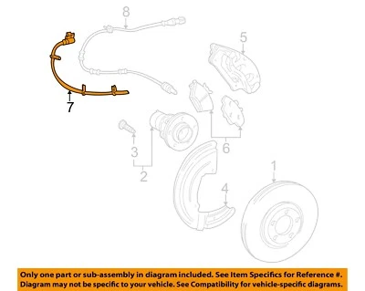 Manguera de freno Ford OEM 05-07 quinientos componentes de freno 6F9Z2078A Foto 1 de 2