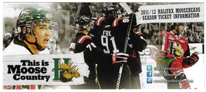 RARE 2011-12 Halifax Mooseheads TICKET INFOS with QMJHL - LHJMQ Hockey Schedule