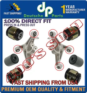Lincoln LS Rear Lower Control Arm Fluid Hydrabushes Bushings LEFT + RIGHT SET 6 - Picture 1 of 1