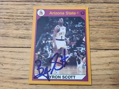 Byron Scott ASU Arizona State 1990 Collegiate Collection Autographed Card COA - Image 1 of 3