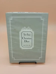 Vintage Le Bas Christian Dior Black Chiffon Stockings 1 Pair Size 9.5 S Not Worn - Picture 1 of 5