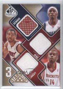 2009 SP Game Used Star Swatches Level 3 /35 Josh Howard Luther Head Carl Landry