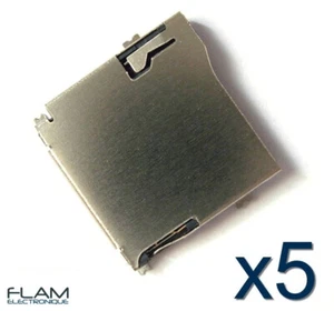 5x Socket slot/connecteur à souder pr micro SD type TF card Slot Socket welding - Foto 1 di 12