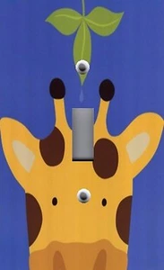 Light Switch Plate & Outlet Covers KID'S ROOM DECOR ~ PEEK A BOO GIRAFFE - Picture 1 of 26