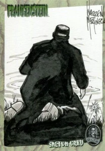 Artbox Frankenstein Sketch Card By Warren Martineck Frankenstein A - Picture 1 of 1
