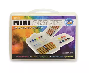 Xonex MINI Art Set, 12 pastelli ad olio, 12 matite colorate, 8 acquerelli, 6 pennarelli - Foto 1 di 2