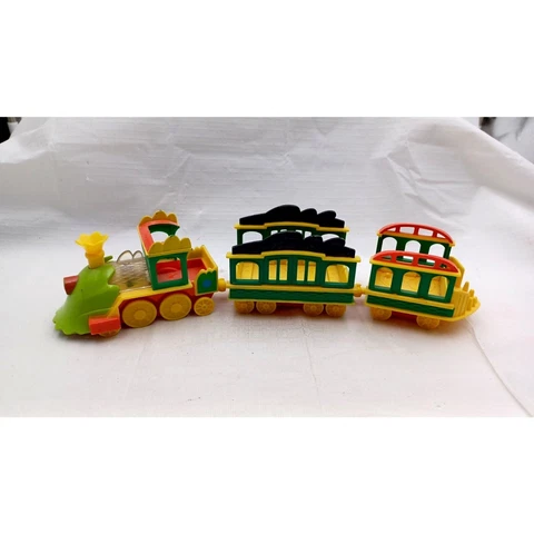 Lot of 3 Dinosaur Train One Locomotive & Two Carriage Set Action Figures Cover
