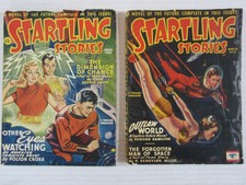 STARTLING STORIES 2 ISSUE LOT SPRING & WINTER 1946 VG SCI-FI PULP BERGLEY CVRS!