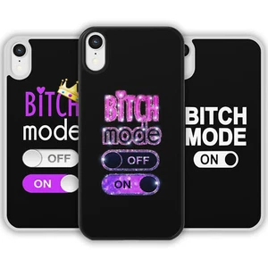 BITCH MODE ON Phone Case Cover For iPhone Samsung Galaxy Joke Rude Funny Gift - Picture 1 of 10