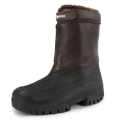 Botas de neve masculinas de inverno isoladas impermeáveis quentes botas de caminhada ao ar livre antiderrapantes - Imagem 1 de 4