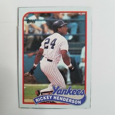 1989 Topps Box Panels #F Rickey HENDERSON EX RARE 1/3  New York YANKEES PR