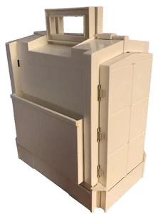 Vintage Thread Caddy Portable Sewing Cabinet Yellow Plastic World Wide Media '83 - Picture 1 of 4