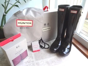 Hunter Original Tour Gloss Packable Boot, 10 & Extra (NEW) Free Shipping - Picture 1 of 12