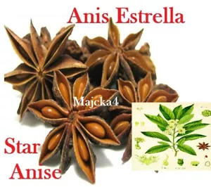 Anis Estrella Flor de Anis 3 oz 6 BOLSAS Star Anise 6 BAGS Illicium verum Aniz - Picture 1 of 2