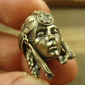 Brass " Female wairror " Paracord Lanyard Bead Knife Beads Zipper pull LB588 - Picture 1 of 5