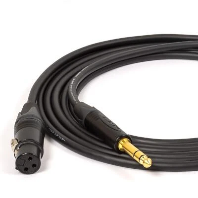 Mogami W2534 Neglex QUAD Balanced Cable. Neutrik GOLD XLR to TRS Jack Lead