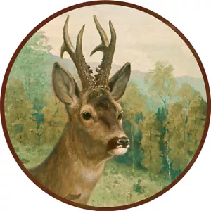 Rehbock rechts von Carl Zimmermann Jagdbild Schützenscheibe 30cm 040 - Bild 1 von 2