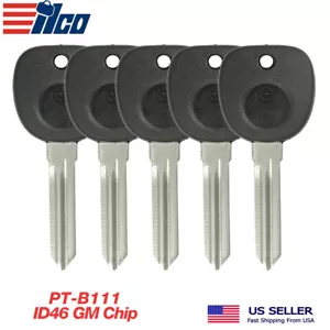 5X Llave de transpondedor ILCO para chip GM B111-PT PHILIPS ID 46 GM CIRCLE - Imagen 1 de 1