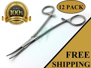 12 MOSQUITO HEMOSTAT LOCKING FORCEPS CURVED SERRATIONS 5" SURGICAL INSTRUMENTS - Foto 1 di 12