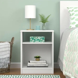 Mainstays Classic Open Shelf Nightstand, White - Picture 1 of 3