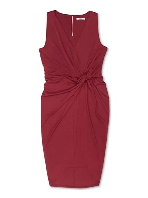 Vestido sin mangas Bar III rojo cereza torcido delantero. Talla M. ¡NUEVO CON ETIQUETAS! Foto 1 de 4