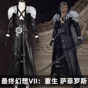 Final Fantasy VII Sephiroth Cosplay Custom Outfit Herren Mantel Schuhe Halloween Set - Bild 1 von 24