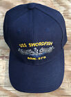 Uss Swordfish Ssn-579 Ball Cap Embroidered Submarine Dolphins Vet Navy Sub Hat