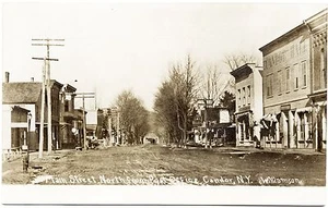 Candor NY Dirt Street View Store Fronts RPPC Real Photo Postcard - Picture 1 of 1