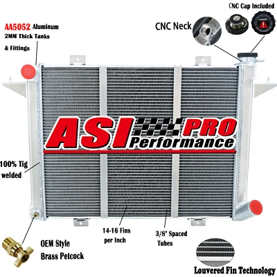 3 Row Radiator Fit 1990-93 Dodge D250 D350 W250 W350 Ramcharger 5.2L 5.9L Diesel - Image 1 of 4