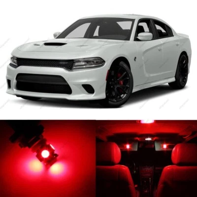 17 x Paquete de luces interiores LED rojas para Dodge Charger 2015-2023 + HERRAMIENTA DE PALANCA Foto 1 de 4
