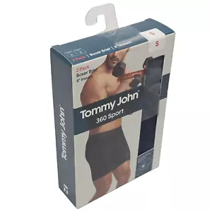 Tommy John 360 Sport Herren Gr. Small Boxershorts 8” Schrittlänge 2er Pack Neu - Bild 1 von 4