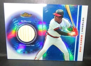 Rod Carew 2003 Finest REFRACTOR Look Game-Used Bat Card!Angeles 1B/2B GOAT HOF - Picture 1 of 2