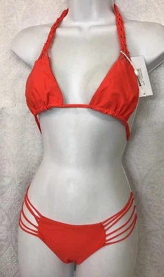 Mikoh Bikini Coral  NWT Top Small Bottom Xs - Image 1 of 4