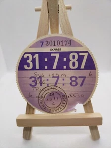Private Triumph 1987 Stamped Old Original Road Car HGV Cars Tax Disc Discs Rare - Picture 1 of 3